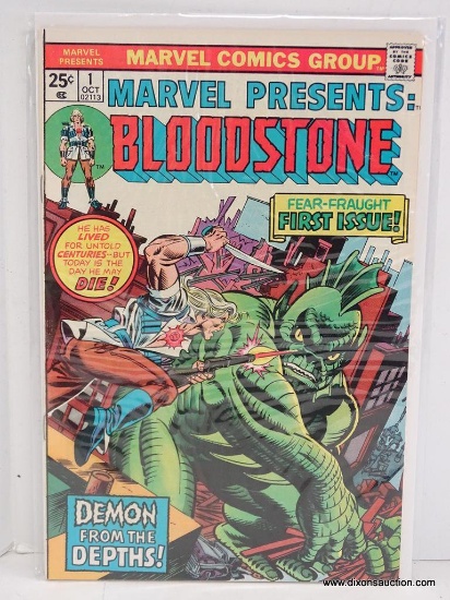 BLOODSTONE "DEMON FROM THE DEPTHS!" ISSUE NO. 1 1972 B&B VGC $0.25 COVER PRICE
