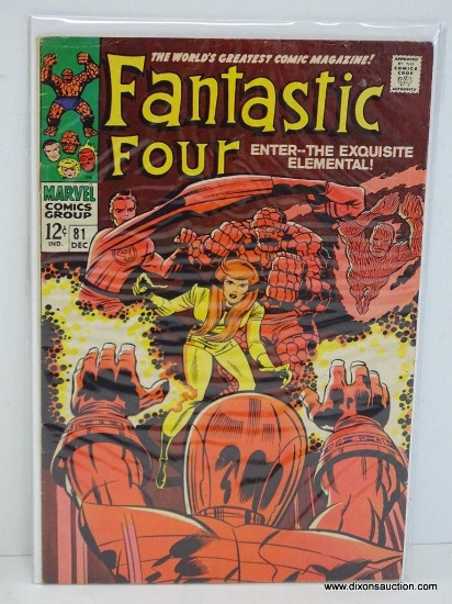 FANTASTIC FOUR ENTER--THE EXQUISITE ELEMENTAL! ISSUE NO. 811968 B&B VGC $0.12 COVER PRICE