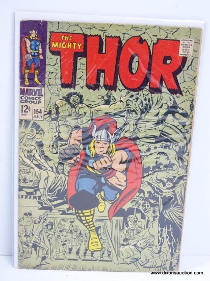 THE MIGHTY THOR ISSUE NO. 154 1968 B&B VGC $0.12 COVER PRICE