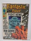 FANTASTIC FOUR ISSUE NO. 92. 1969 B&B COVER PRICE $.15 VGC