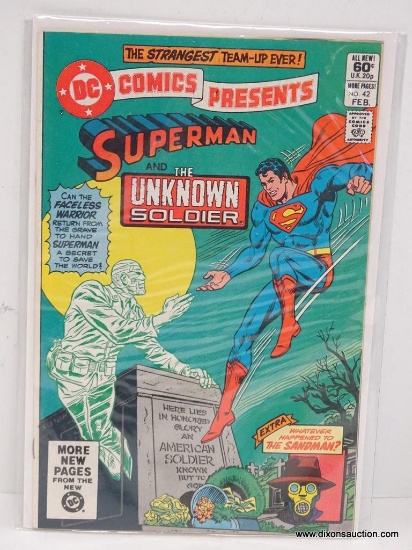 SUPERMAN AND THE UNKNOWN SOLDIER ISSUE NO. 42. 1982 B&B COVER PRICE $.60 VGC