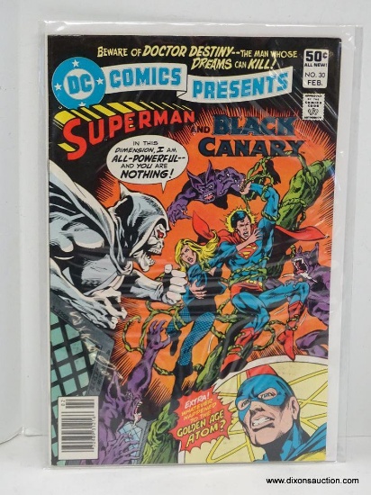 SUPERMAND AND BLACK CANARY ISSUE NO. 30. 1981 B&B COVER PRICE $.50 VGC