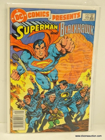 SUPERMAN AND BLACKHAWK ISSUE NO. 69. 1984 B&B COVER PRICE $.75 VGC