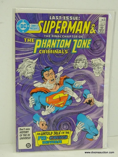 SUPERMAN AND THE FINAL CHAPTER OF THE PHANTOM ZONE CRIMINALS ISSUE NO. 97. 1986 B&B COVER PRICE