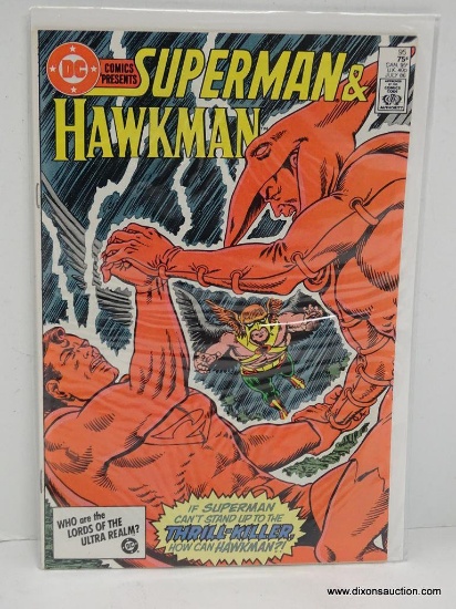 SUPERMAN AND HAWKMAN ISSUE NO. 95. 1986 B&B COVER PRICE $.75 VGC