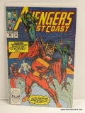 AVENGERS WEST COAST ISSUE NO. 52. 1989 B&B COVER PRICE $1.00 VGC