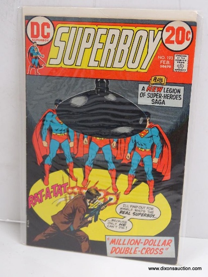 SUPERBOY "MILLION-DOLLAR DOUBLE-CROSS!" ISSUE NO. 193. 1973 B&B COVER PRICE $.20 VGC
