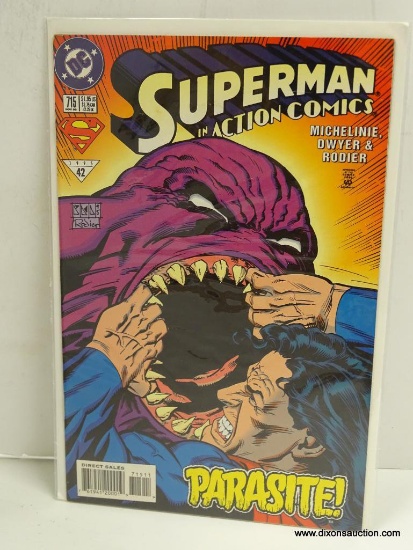 SUPERMAN IN ACTION COMICS "PARASITE!" ISSUE NO. 715. 1995 B&B COVER PRICE $1.95 VGC