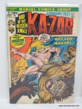 KA-ZAR LORD OF THE HIDDEN JUNGLE ISSUE NO. 11. 1972 B&B COVER PRICE $.20 VGC