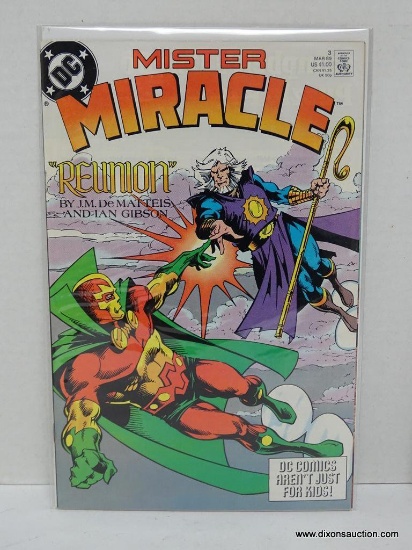 MISTER MIRACLE "REUNION" ISSUE NO. 3. 1989 B&B COVER PRICE $1.00 VGC