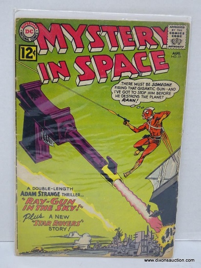 MYSTERY IN SPACE ISSUE NO. 77. 1962 B&B COVER PRICE $.12 FC