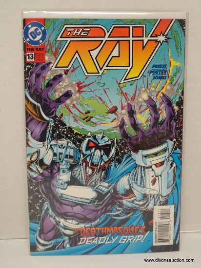 THE RAY "IN DEATHMASQUE'S DEADLY GRIP!" ISSUE NO. 13. 1995 B&B COVER PRICE $2.25 VGC