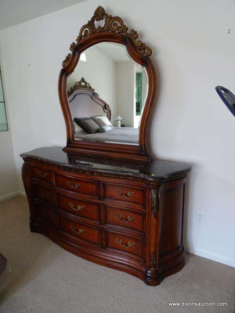 MBR) KATHY IRELAND 9 DRAWER MARBLE TOP DRESSER | Proxibid