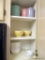 (KIT) CONTENTS OF 2 CABINETS BY MICROWAVE: LIDDED CANISTERS. EPOCH BOWLS. STRAWBERRY STREET BOWLS.