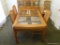 (DR) BEVELED GLASS TOP DINING TABLE WITH 1 LEAF (11.5