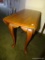 (LR) MADE IN USA QUEEN ANNE DROP SIDE END TABLE. WITH LEAVES DOWN: 15