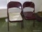 (OFFICE) 2 METAL FOLDING CARD CHAIRS
