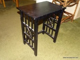 (LR) BLACK PAINTED END TABLE/CHILDS DESK: 20