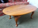 (OFFICE) MADE IN USA QUEEN ANNE OVAL TOP COFFEE TABLE: 27