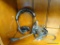 (B2) HEIL HC - 5 HEADPHONES WITH MIKE APPEAR TO NEED SOME MINOR REPAIR