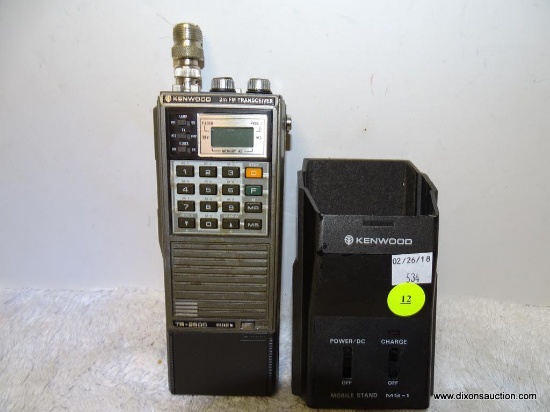 (B1) KENWOOD TR - 2500 2M FM TRANSCEIVER INCLUDES KENWOOD MOBILE STAND MS - 12.5 IN TALL
