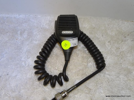 (B1) KENWOOD DYNAMIC MICROPHONE. MADE IN JAPAN. LIGHT GREEN IN COLOR