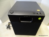 SONY ACTIVE SUBWOOFER MODEL SA-WM20 GOOD OVERALL CONDITION WITH A LITTLE WEAR TO THE CASE. POWERS