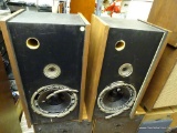 PAIR OF INFINITY SPEAKERS SERIAL NO. 120508 IN ROUGH CONDITION, FOR PARTS OR RESTORATION ONLY.