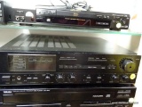 (3RD SHELF) DENON TUNER AMP MODEL DRA-350 POWERS ON. EVERYTHING APPEARS TO WORK. GOOD OVERALL