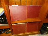 (3RD & 4TH SHELVES) LOT OF 10 VINTAGE BURGUNDY RECORD ALBUMS THAT INCLUDE: THE JONAH JONES QUARTET