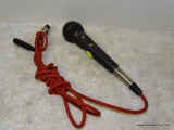 (B2) HEIL SOUND CORDED MICROPHONE WITH RED CABLE AND CHROME CONNECTORS