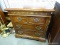 (ROW 2) 3 DRAWER NIGHTSTAND WITH BRASS CHIPPENDALE PULLS: 26