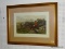 (ROW 1) FRAMED AND MATTED HUNT SCENE PRINT TITLED 