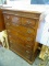 (ROW 2) 6 DRAWER TALL CHEST WITH BRASS CHIPPENDALE PULLS: 38