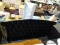 (ROW 4) COASTER BLACK HEADBOARD WITH RHINESTONE TUFTED UPHOLSTERY. NEEDS RAILS. DELIVERY IS