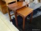 (ROW 6) PAIR OF MAHOGANY NESTING TABLES. LARGEST: 22