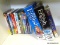 (TABLE ROW 1) SHELF LOT: SOME CHILDREN'S DVDS, SOME HORROR DVDS, 2 ENGLISH LEARNING PROGRAMS, AND
