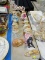 (TABLE ROW 1) MISC. LOT OF FIGURINES: CINDERELLA FIGURINE. ANGELS. CAT FIGURINE. AND MORE!