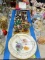 (TABLE ROW 1) MISC. LOT: DIVIDED DISH. CHRISTMAS STYLE HOUSES. MIRRORED PICTURE FRAME. AND MORE!