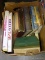 (TABLE ROW 1) BOX LOT OF VINTAGE BOOKS: THE HOUND FROM THE NORTH. MARY MOVES DODGE. COMPLETE STORY