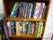 (TABLE ROW 2) 2 SHELF LOT OF BOOKS: MANY BOOKS IN ARABIC. BASIC JUDAISM. CAPABLE OF HONOR. THE BIG