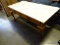 (ROW 2) SUTERS FURNITURE CO. MARBLE TOP QUEEN ANNE 2 DRAWER COFFEE TABLE: 42