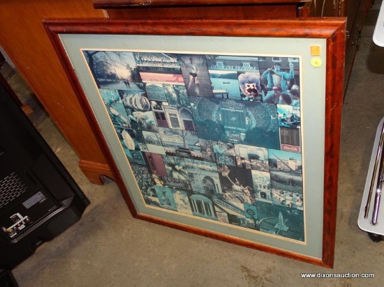 (ROW 2) FRAMED AND DOUBLE MATTED COLLAGE PRINT OF CHAPEL HILL AND UNC SPORTS PHOTOS: 28"x30"
