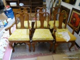 (ROW 1) 6 MATCHING QUEEN ANNE DINING CHAIRS (2 ARMS 4 SIDES): 24