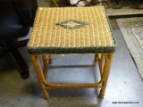 (ROW 1) WOVEN WICKER END TABLE: 17