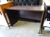 (ROW 4) BLACK PAINTED ROLLING OFFICE WORK TABLE: 37