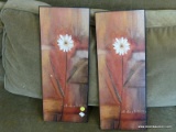 (ROW 5) PAIR OF FLORAL DECORATIVE WALL HANGINGS: 8