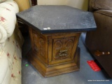 (ROW 5) OCTAGONAL AND OAK BASE END TABLE: 26