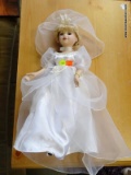 (ROW 6) PORCELAIN DOLL REPRESENTING A NEWLY WED BRIDE: 17