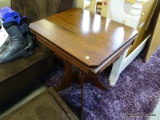 (ROW 6) VICTORIAN EASTLAKE END TABLE. CAN EITHER USE MARBLE OR THE WOODEN TOP THAT IS CURRENTLY IN